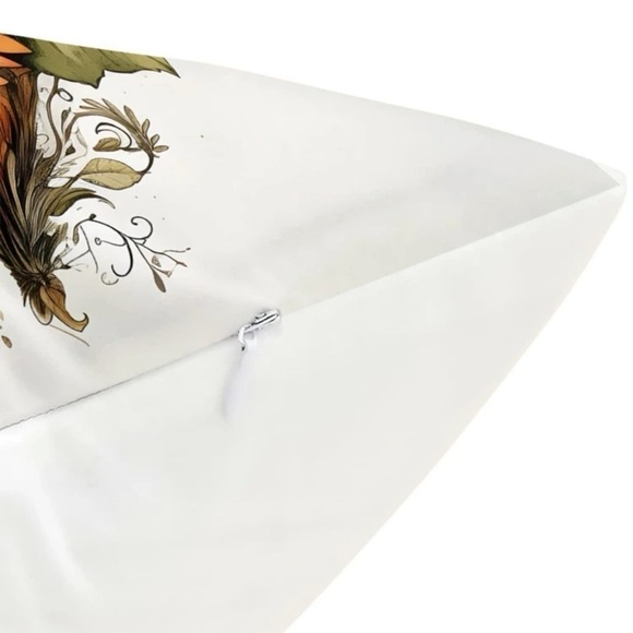 PUMPKIN FLORAL Pillow Cover - Picture 3 of 4
